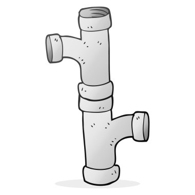 serbest çizilmiş karikatür boru