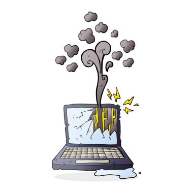 çizgi film kırık bilgisayar