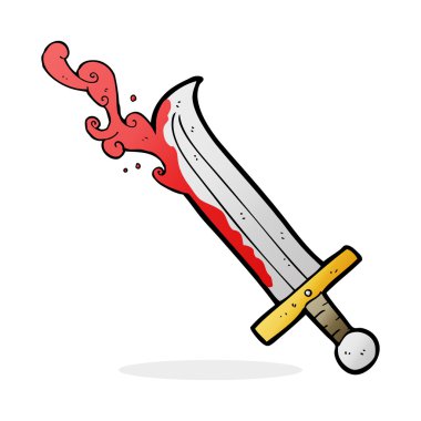 karikatür kanlı kılıç