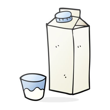 karikatür süt kutusu