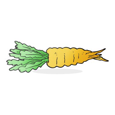 serbest çizilmiş karikatür havuç