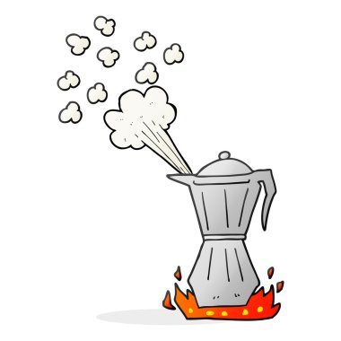 çizgi film borulu espresso makinesi