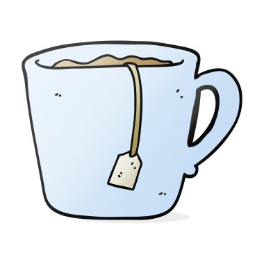 çizgi film kupa çay