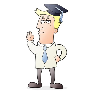 serbest çizilmiş karikatür mezunu