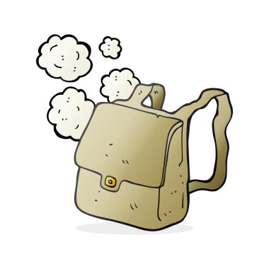 serbest çizilmiş karikatür el çantası