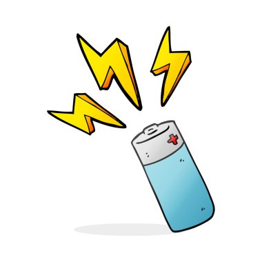 serbest çizilmiş karikatür pil