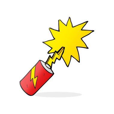 serbest çizilmiş karikatür pil