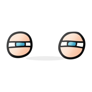 çizgi film gözleri çatık