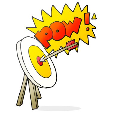 karikatür okçuluk hedef