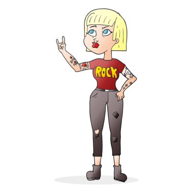 karikatür kaya kız