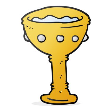 serbest çizilmiş karikatür kadehi