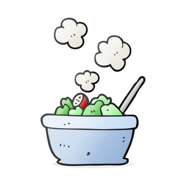 serbest çizilmiş karikatür salata