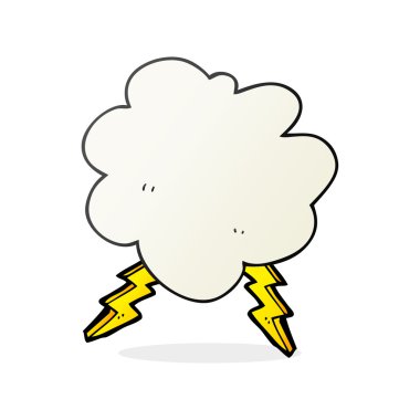 karikatür fırtına bulutu