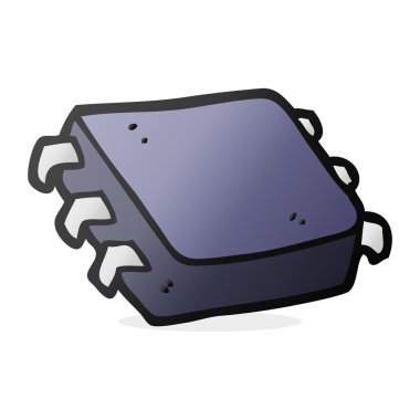 karikatür bilgisayar çipi