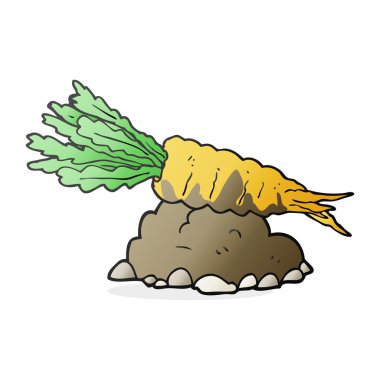 serbest çizilmiş karikatür havuç