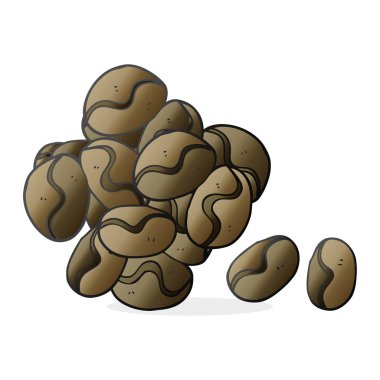 karikatür kahve çekirdekleri