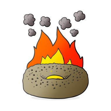 serbest çizilmiş karikatür simit