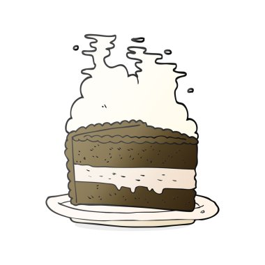serbest çizilmiş karikatür kek