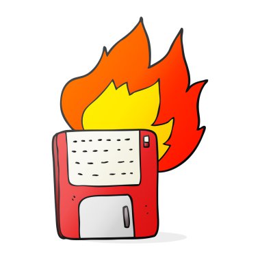 çizgi film eski bilgisayar disk yazma