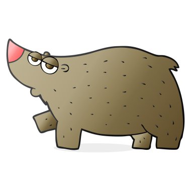 serbest çizilmiş karikatür ayı