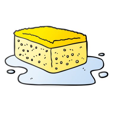 serbest el çekilmiş çizgi film sünger