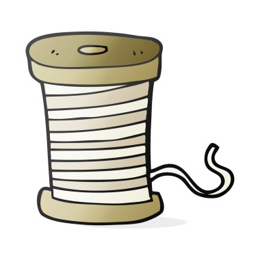 serbest el çekilmiş çizgi film iplik