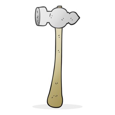 serbest çizilmiş karikatür çekiç