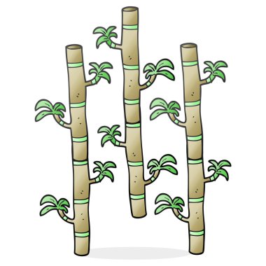 serbest çizilmiş karikatür bambu