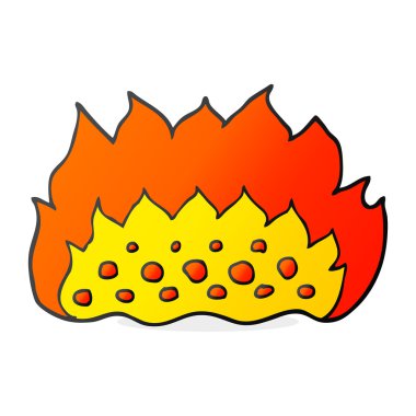 serbest çizilmiş karikatür alevler