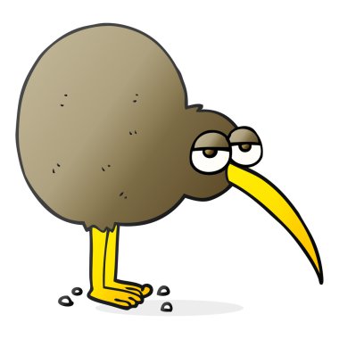 serbest çizilmiş karikatür kivi