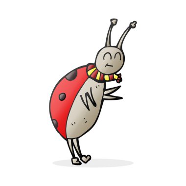 serbest çizilmiş karikatür uğur böceği