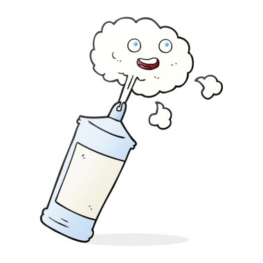 çizgi film püskürtme krem şanti