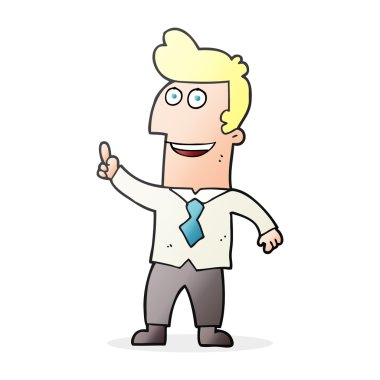 karikatür işadamı işaretleme