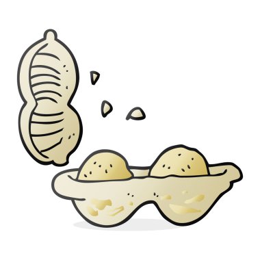 serbest çizilmiş karikatür fıstık