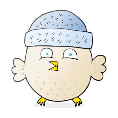 çizgi film baykuş giyen şapka