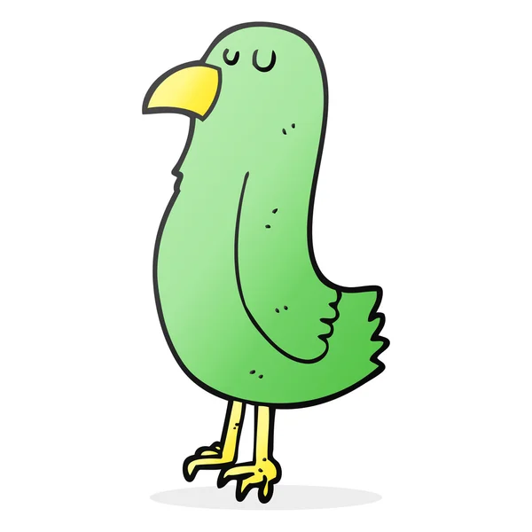 자유롭게 그려진된 만화 앵무새 — 스톡 벡터