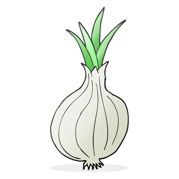 Freehand drawn cartoon onion — Stock Vector