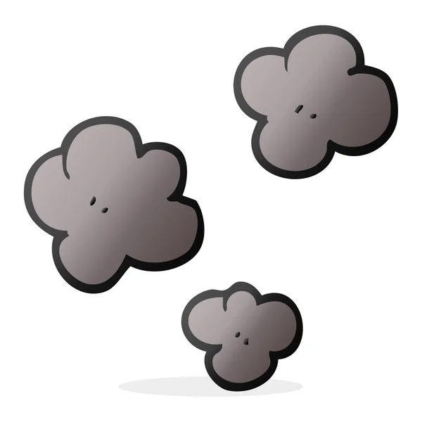 Dibujo animado humo nube símbolo — Vector de stock