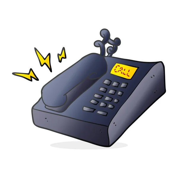 Cartoon Bureau telefoon — Stockvector