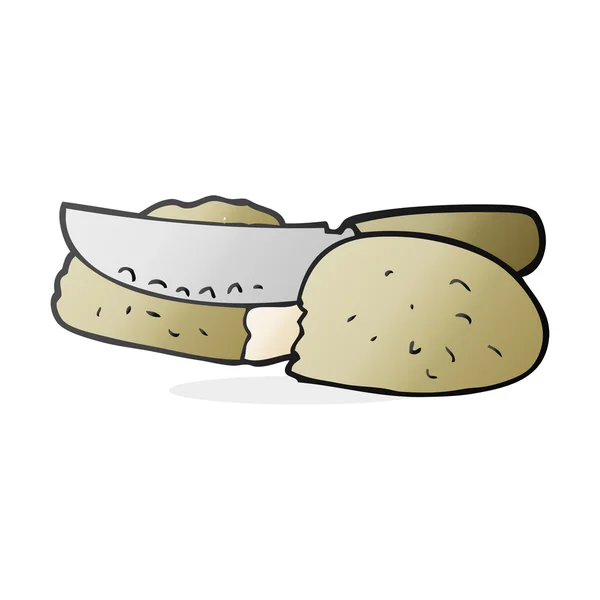 Kreskówka, krojenie chleba — Wektor stockowy