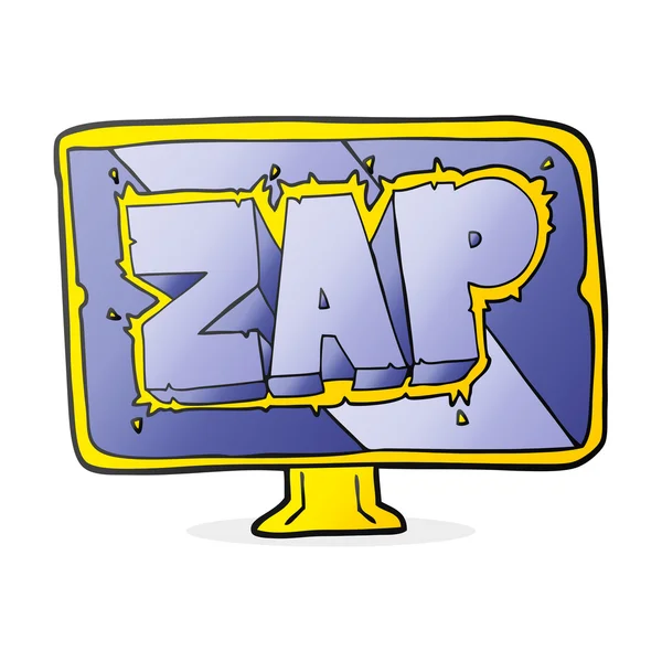 Tela zap desenhos animados — Vetor de Stock