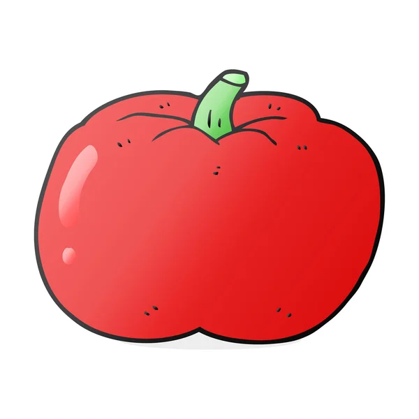 Tomate desenho animado desenhado à mão livre — Vetor de Stock