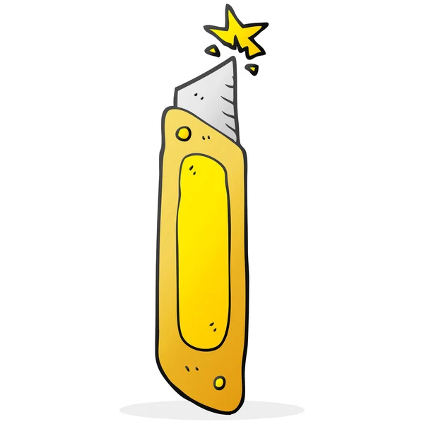 Cartoon construction knife — Stock Vector