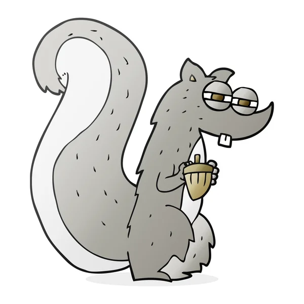 Wiewiórka kreskówka z nakrętką — Wektor stockowy