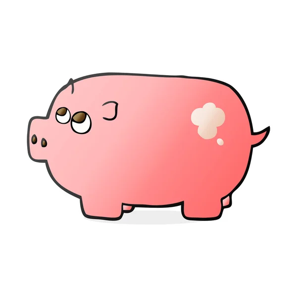 Banco dos desenhos animados Piggy — Vetor de Stock