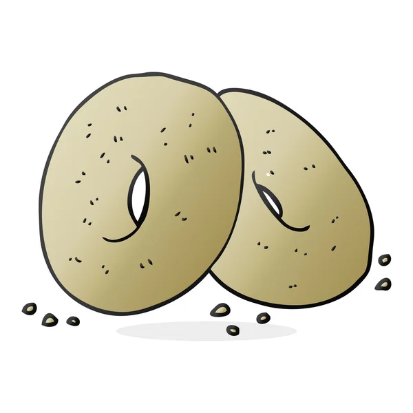 Bagel fumetti disegnati a mano libera — Vettoriale Stock