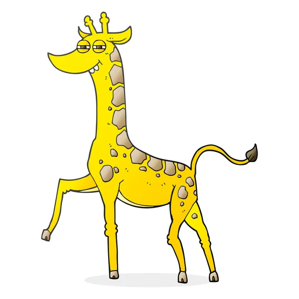 Freehand drawn cartoon giraffe — Stock Vector