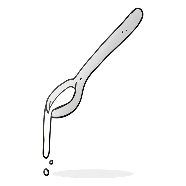 Freehand drawn cartoon spoon — Stock Vector