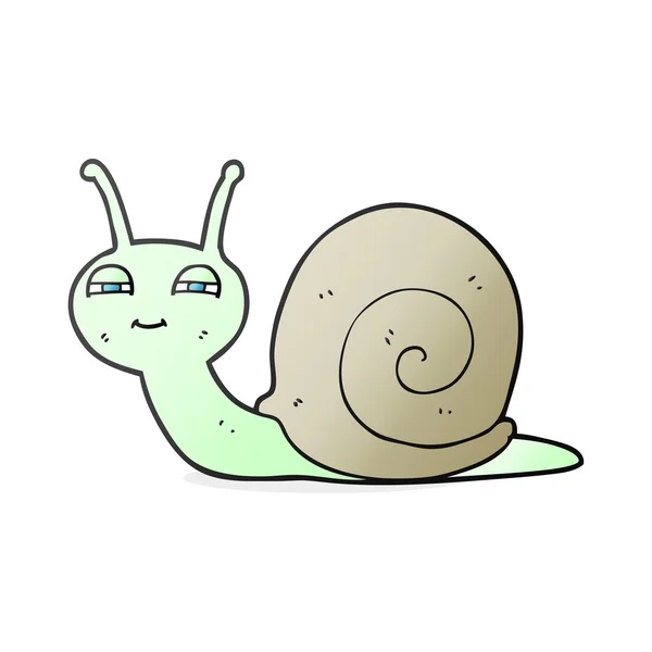 Dessin animé escargot mignon — Image vectorielle