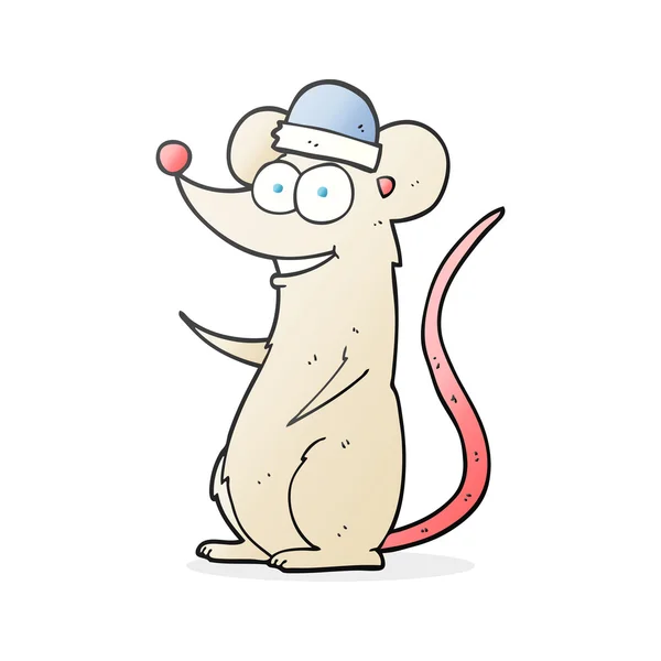 Dibujos animados ratón feliz — Vector de stock